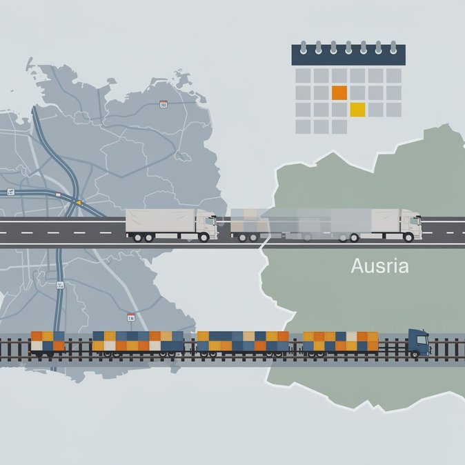 Entra en vigor la prohibición de camiones los sábados de verano en Alemania, desviando el transporte de mercancías de vacaciones hacia las carreteras y ferrocarriles de Austria