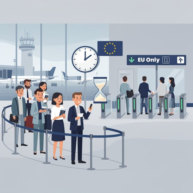 El Aeropuerto de Zúrich advierte sobre largas colas en la frontera debido a la plena implementación del sistema de entrada y salida de la UE