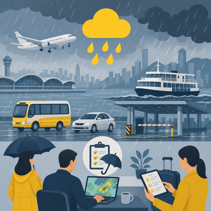 Yellow Rainstorm signal raises travel disruption risk across Hong Kong