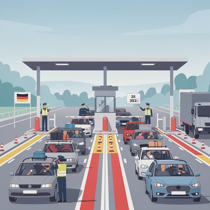 Real-time data show moderate queues at Germany–Poland road crossings ahead of busy summer weekend