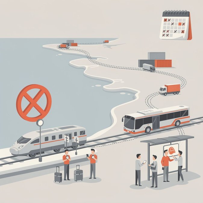 Sicily Rail Strike and Bari Bus Walk-Out Disrupt Monday Commutes