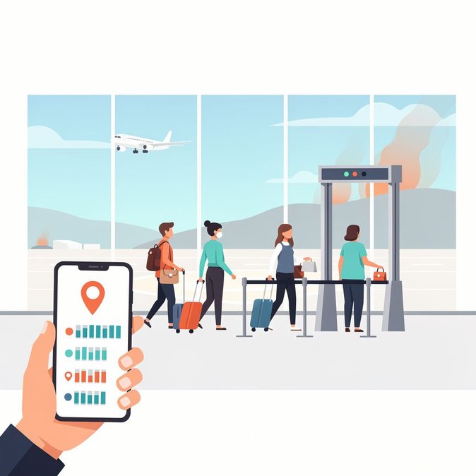 البيانات اللحظية تكشف عن متوسط انتظار 7 دقائق في الأمن والهجرة بمطار بافوس رغم ذروة الصيف