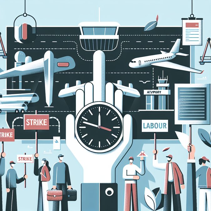 Huelga nacional del personal aeroportuario cancela más de 1,000 vuelos antes del fin de semana festivo