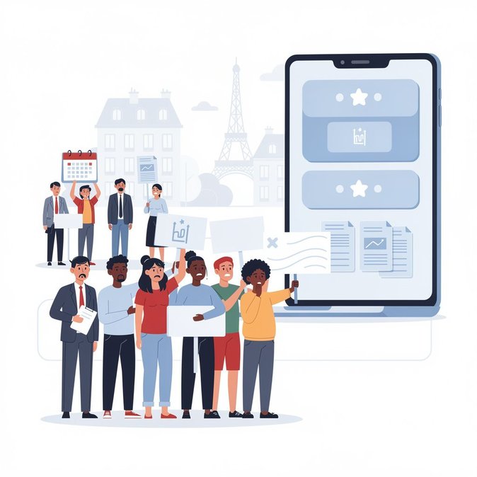احتجاجات واسعة النطاق تستهدف المقار الإدارية الفرنسية بسبب تأخيرات في إصدار بطاقات الإقامة