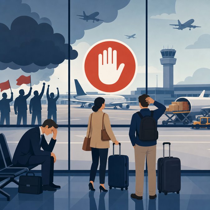 Unannounced Air-Traffic Controller Strike Shuts Belgian Airspace, Paralyzing Business Travel