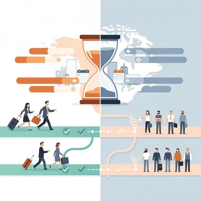 October IRCC processing-time dashboard shows gains for PR cards, setbacks for visitor visas