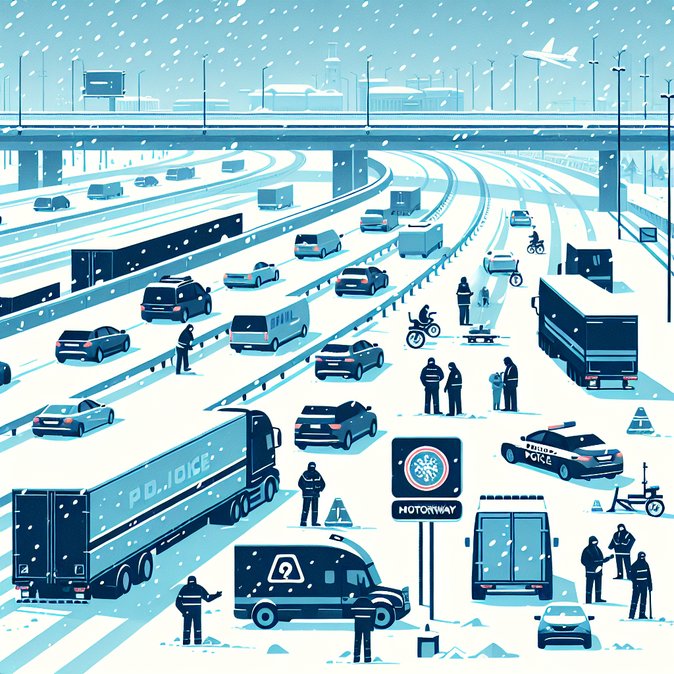 Heavy snow paralyses Poland’s key S-7 corridor, triggering multi-modal travel chaos