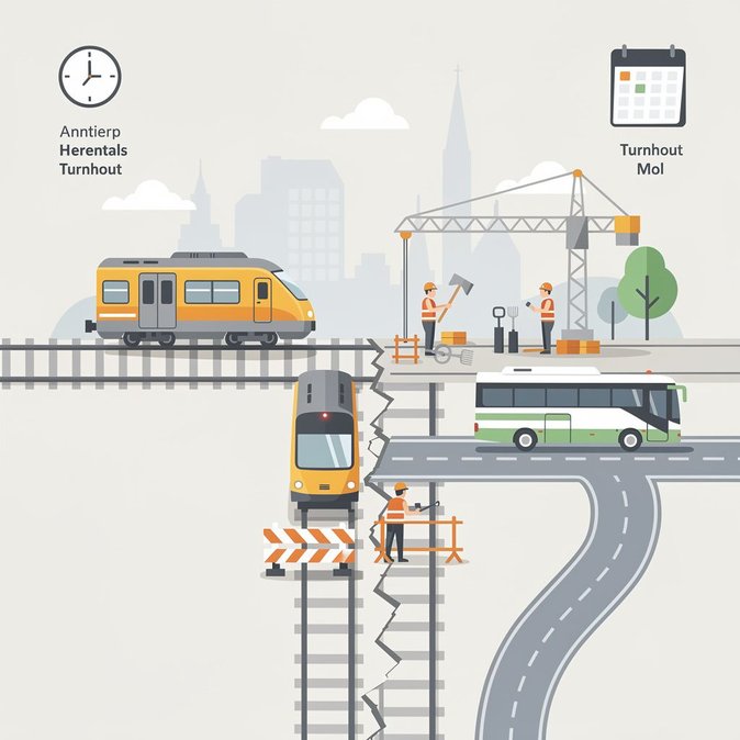 Weekend rail shutdowns to hit Antwerp province as Infrabel renews key crossings