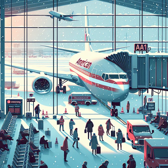 Winter-storm fallout snarls American Airlines network, illustrating climate-related mobility risk
