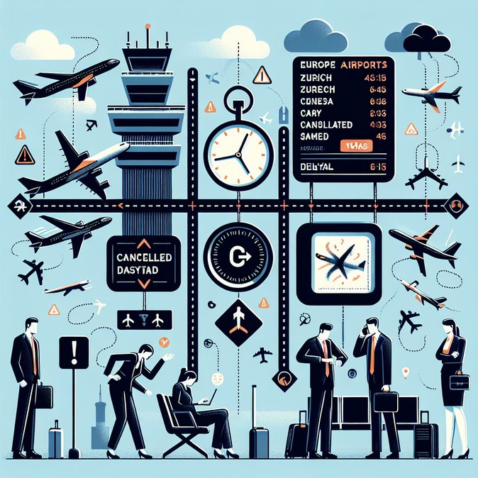 Europe-Wide Air-Traffic Turbulence Cancels 22 Flights at Zurich, 11 at Geneva