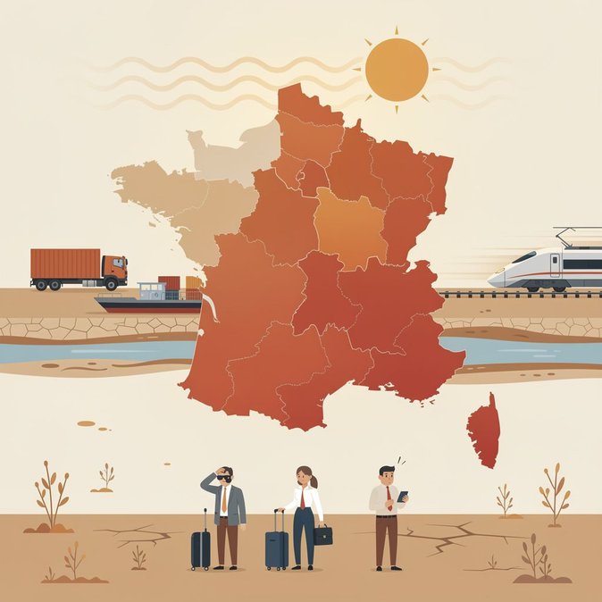 Extreme heat leaves French soils drier than 1976; travel precautions urged