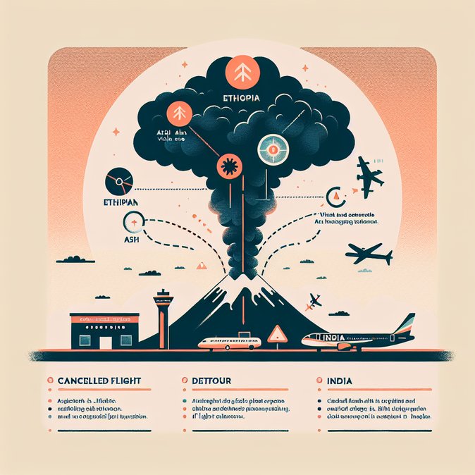 Volcanic Ash from Ethiopia Grounds Dozens of India-Gulf Flights; DGCA Issues Safety Directives