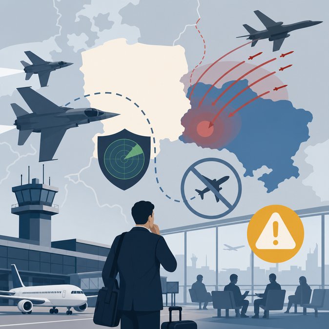 Poland Sounds Air-Raid Alert, Scrambles Jets as Russian Missiles Approach—Civil Aviation Warned
