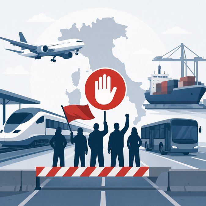 Unions warn travellers: 24-hour general strike on 29 May will ground flights and snarl Italian transport