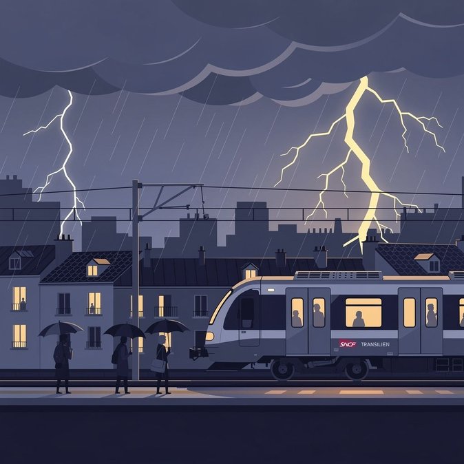 Violent storms cut power to 63,000 homes and cripple Transilien services