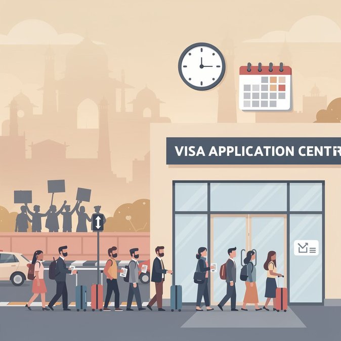 VFS Global Keeps Delhi Visa Centres Open, Offers Flexible Slots Amid City-Wide Protests