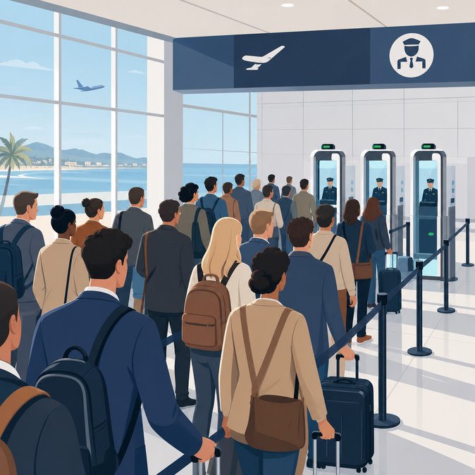 Nice Airport Sees 120-Metre Passport-Control Queues as Staffing Squeeze Bites