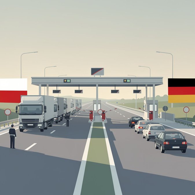 Morning Queues Stretch to 45 Minutes on Poland–Germany Freight Corridors