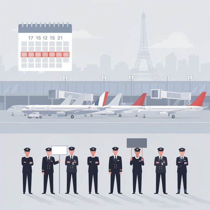 Nation-Wide French Pilot & Cabin-Crew Strike to Proceed 17–21 October After ATC Walkout Averted