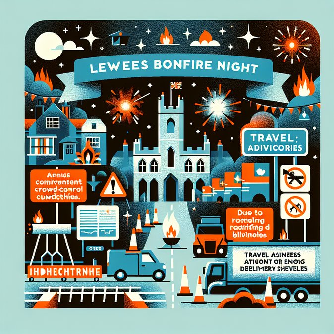 Travel Advisories Issued for Lewes Bonfire Night as Crowd Control Measures Tighten