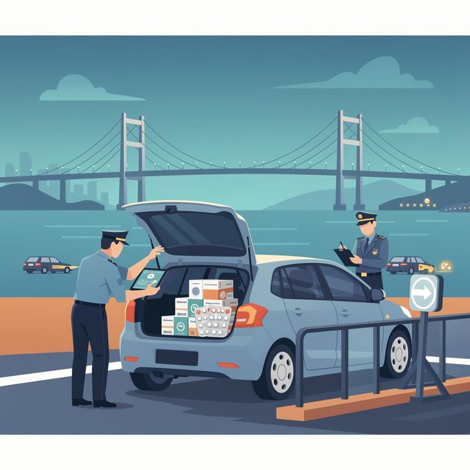 Les douanes déjouent une tentative de contrebande de produits stupéfiants d'une valeur de 450 000 HK$ via le pont Hong Kong–Zhuhai–Macao