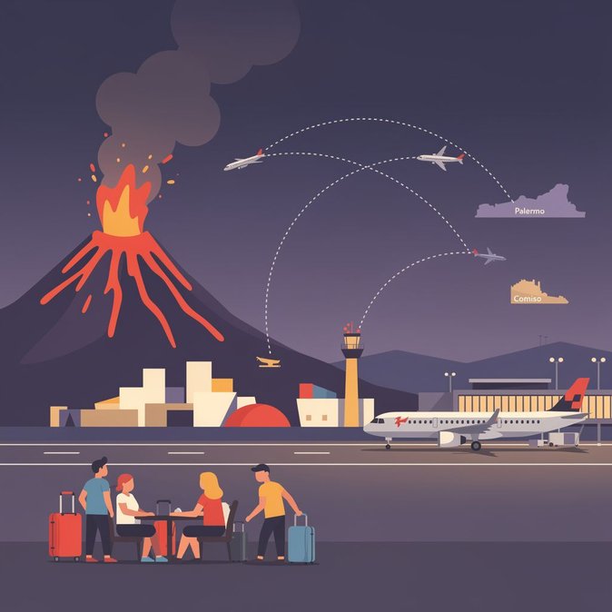 Etna’s Ash Cloud Forces Fresh Closure of Catania Airport, Flights Diverted