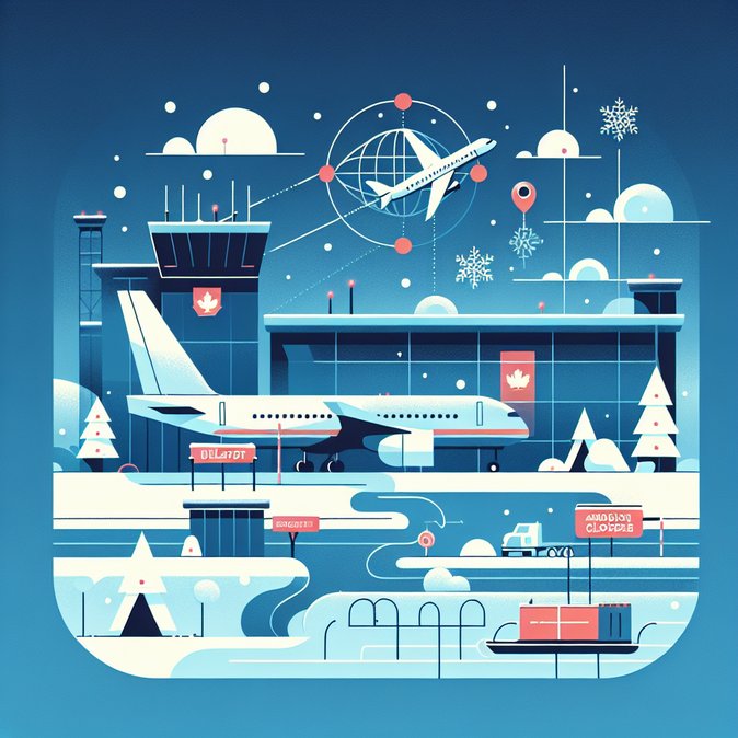 Canadian hubs hit by 135 flight delays and 19 cancellations as winter storm collides with global re-routing