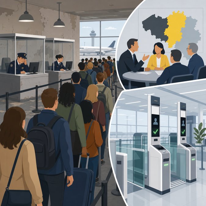 Brussels Airport border-control chaos sparks federal–regional row over staffing and infrastructure
