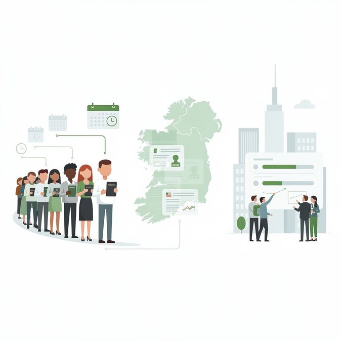 Latest processing-time dashboard shows Irish visa and IRP backlogs lengthening