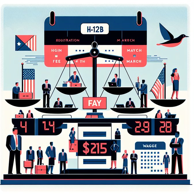 USCIS Sets March 4 Opening for FY 2027 H-1B Cap Registration, Introduces Weighted Lottery and $215 Fee