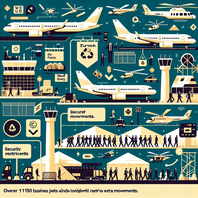 Private-Jet Traffic Soars as Global Elite Fly in for Davos WEF 2026