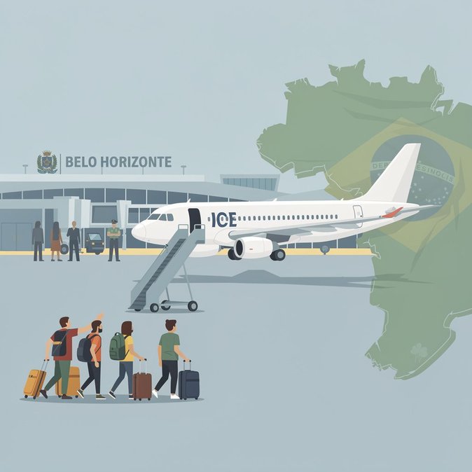 U.S. Deportation Charter to Land in Belo Horizonte with Dozens of Brazilians