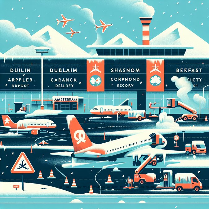 Arctic blast triggers flight cancellations and de-icing delays across Irish airports