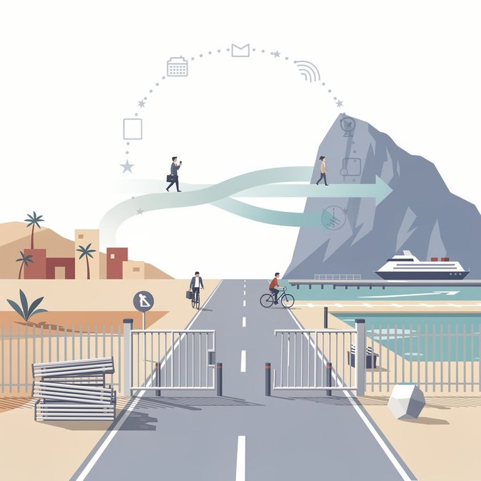 Spain and Gibraltar finalise removal of frontier fence ahead of 15 July Schengen-style border