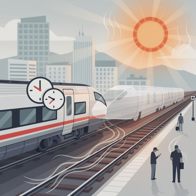 La ola de calor prolonga los viajes en tren en Suiza; SBB advierte a viajeros de negocios sobre posibles retrasos
