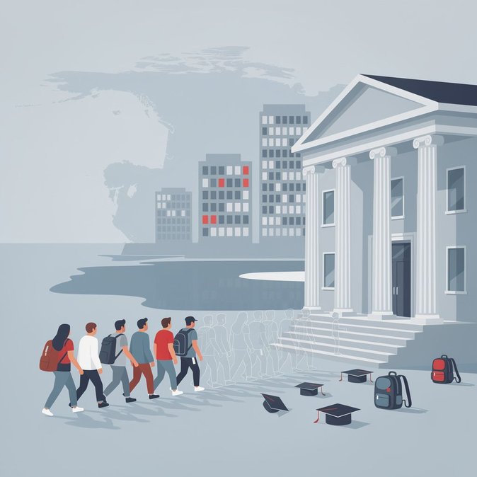 Les universités de l'Atlantique perdent près de la moitié de leurs étudiants internationaux depuis le durcissement des permis d'études en 2024