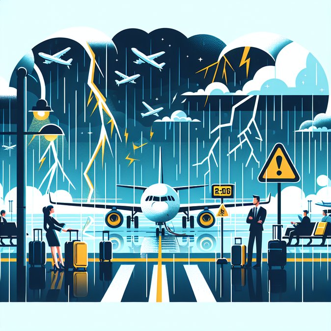 Alerta Amarilla por Condiciones Meteorológicas — Se Recomienda a los Viajeros Verificar sus Vuelos del Lunes