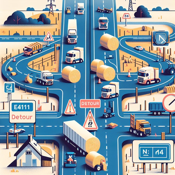 E411 Motorway Remains Partially Closed Despite End of Farm Barricades, Forcing HGV Detours