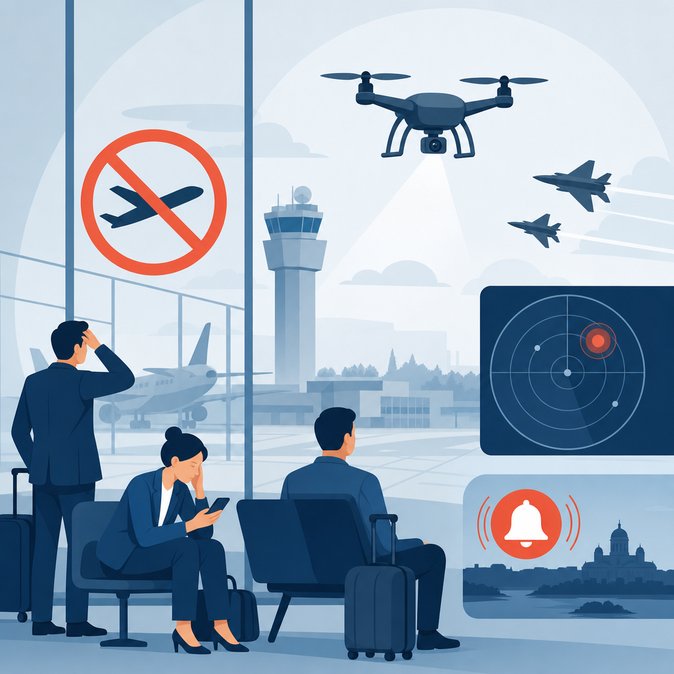Drone scare grounds Helsinki Airport for three hours, ripples across corporate travel plans