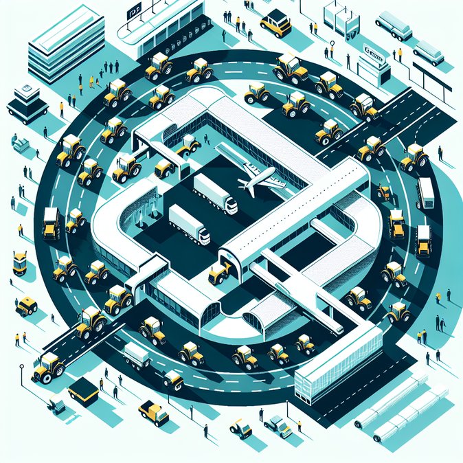 Farmers’ tractor convoy blocks Ostend Airport access roads in latest anti-Mercosur action