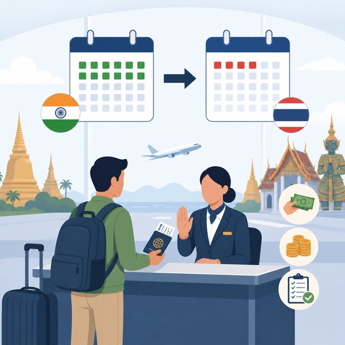 Thailand cuts visa-free stay to 30 days, shifts India back to Visa-on-Arrival