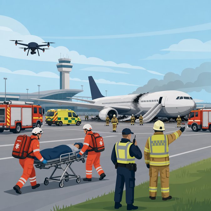 L'aéroport d'Helsinki organise un exercice d'urgence à grande échelle SAR2026