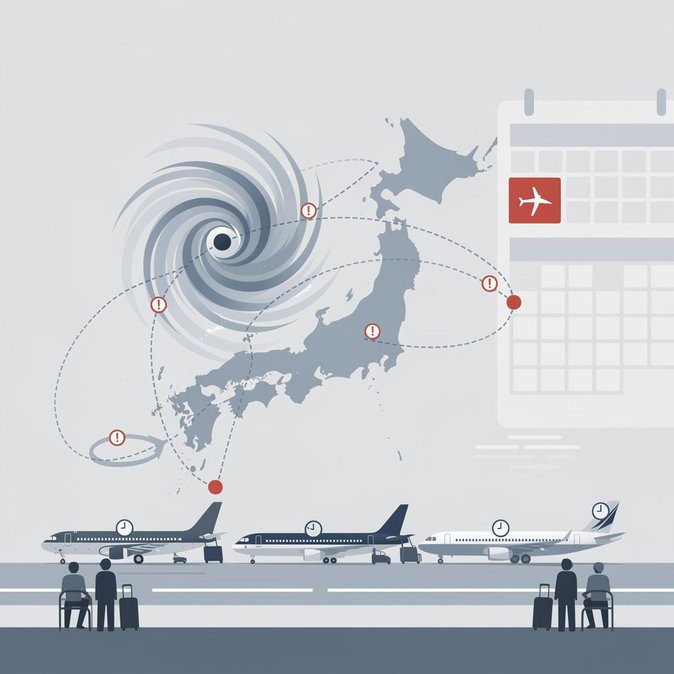 El tifón Dujuan provoca cancelaciones masivas de vuelos en Japón, afectando los viajes entre China y Japón