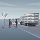 Polish Border Guard stops truck carrying 54 migrants at Budzisko crossing