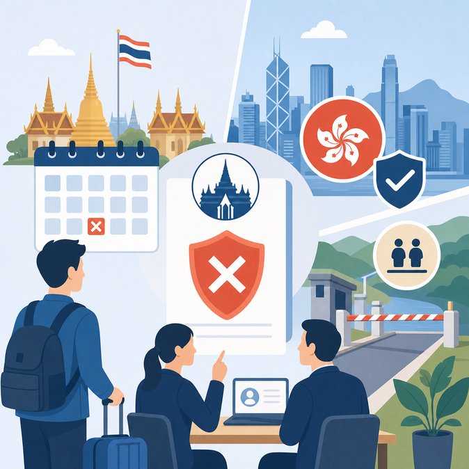 Thailand cuts visa-free stay back to 30 days—but Hong Kong’s 30-day bilateral waiver remains