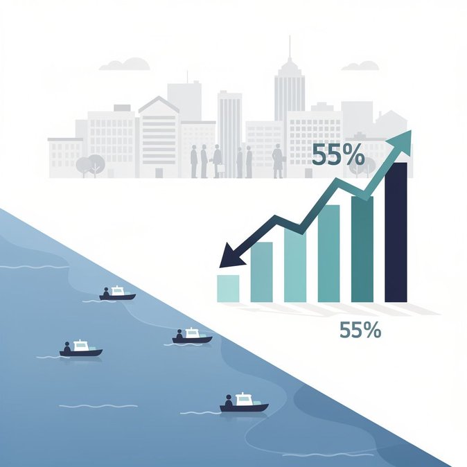 تحديث وصول القوارب الصغيرة عبر القنال يظهر انخفاضًا بنسبة 55% مقارنة بنفس الأسبوع من العام الماضي
