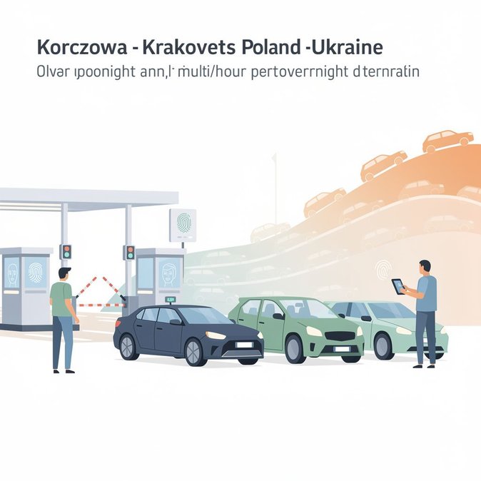 Korczowa–Krakovets Crossing Eases: Wait Time Falls to 63 Minutes After Overnight Congestion