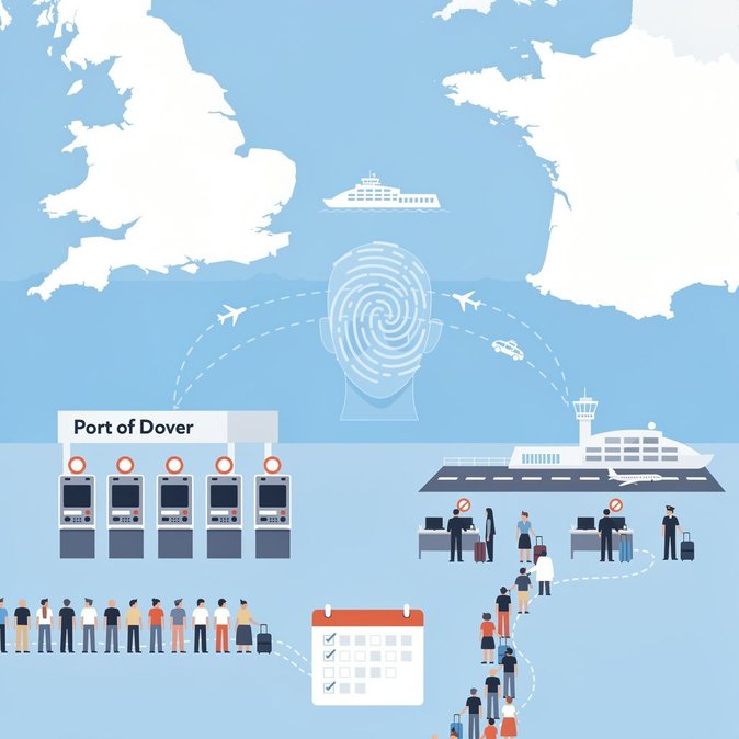 Les bornes biométriques d’entrée et de sortie à Dover et dans les aéroports français resteront hors service tout l’été, suscitant des craintes pour un engorgement en septembre.