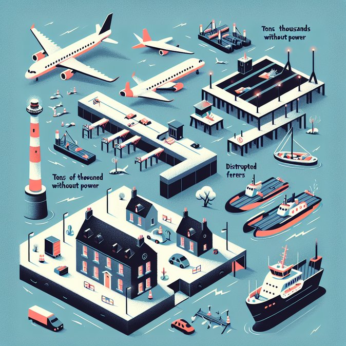 Storm Dave Grounds Flights and Knocks Out Power Across Ireland on Easter Sunday