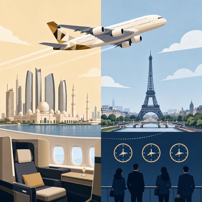 الاتحاد للطيران تشغل رحلتين يوميتين بطائرات إيرباص A380 من أبوظبي إلى باريس